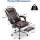 preview thumbnail 12 of 57, EROMMY Heated Massage Executive Office Chair, PU Leather with Retractable Footrest