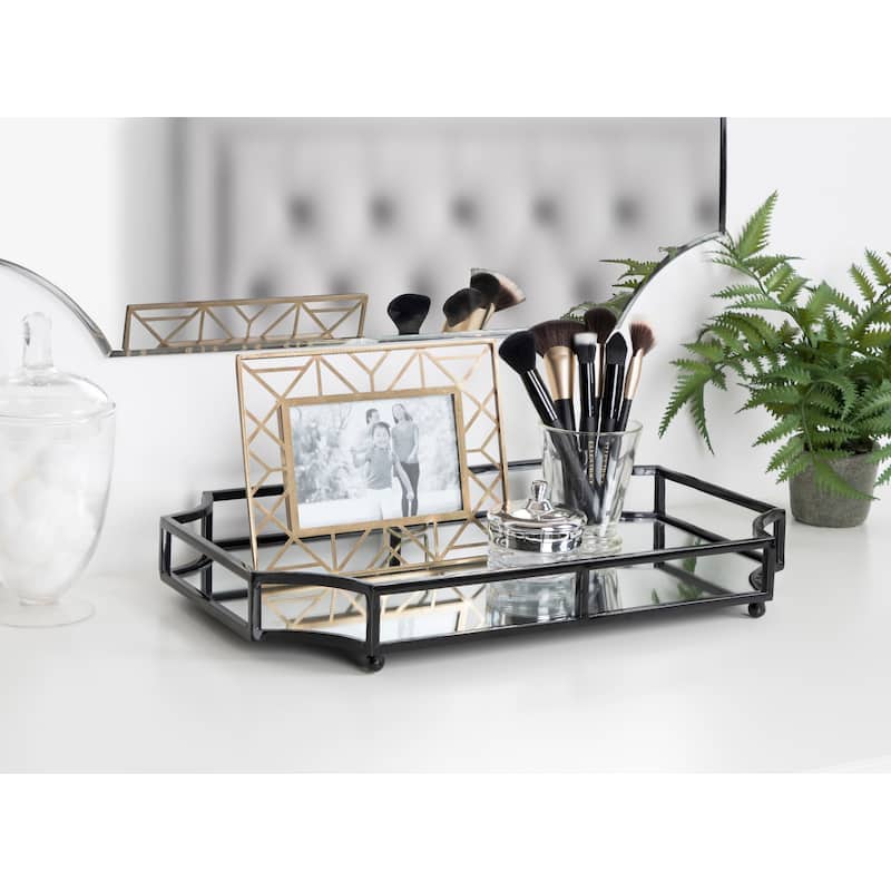 Kate and Laurel Ciel Mirrored Decorative Tray - 19x13x3