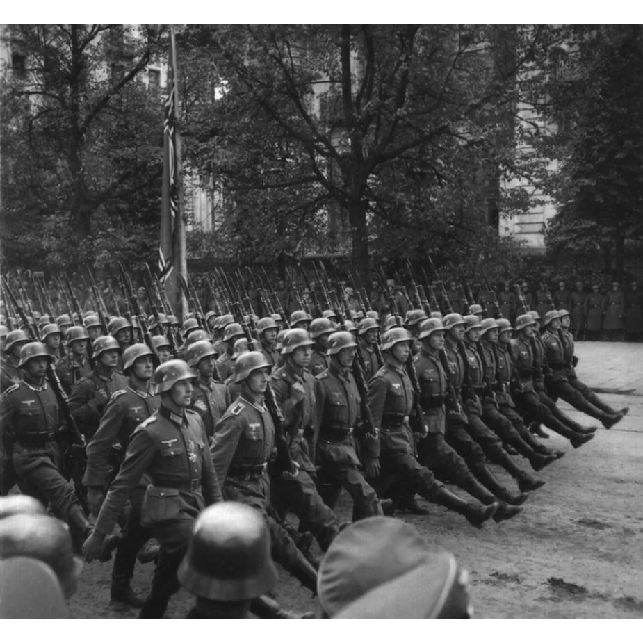 GooseStepping German Troops In A Victory Parade Through Warsaw History