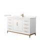 Option White, Bronze Trim, Carrara Cultured Marble Top
