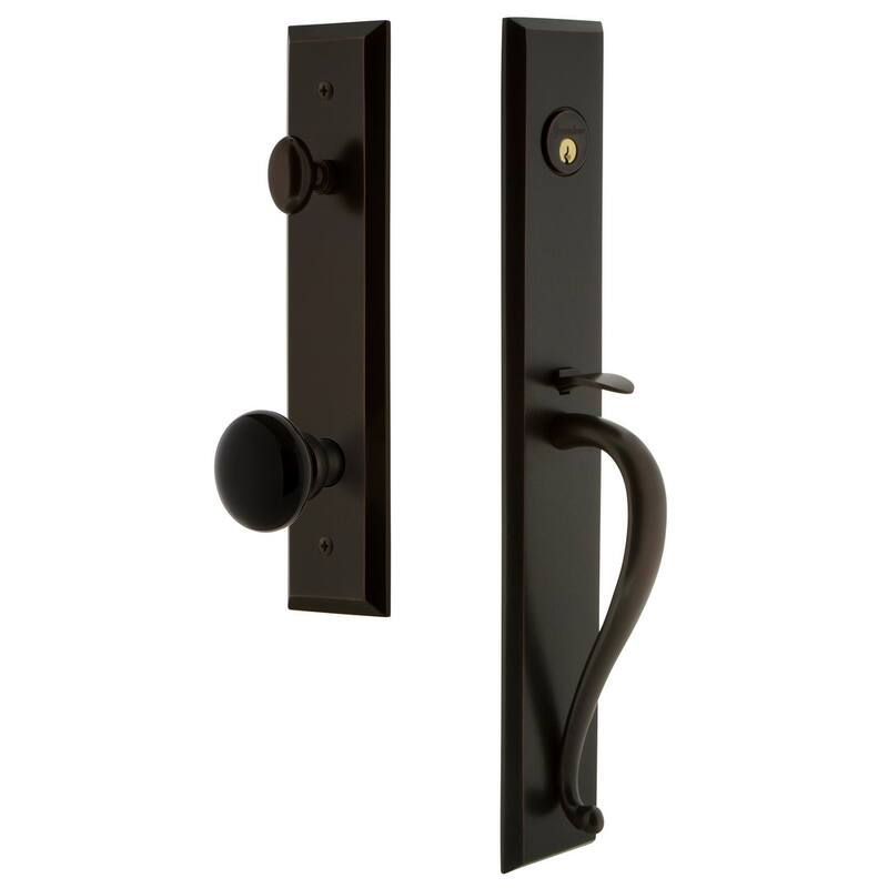 Grandeur Fifth Avenue Solid Brass Rose Keyed Entry Single Cylinder - Timeless Bronze