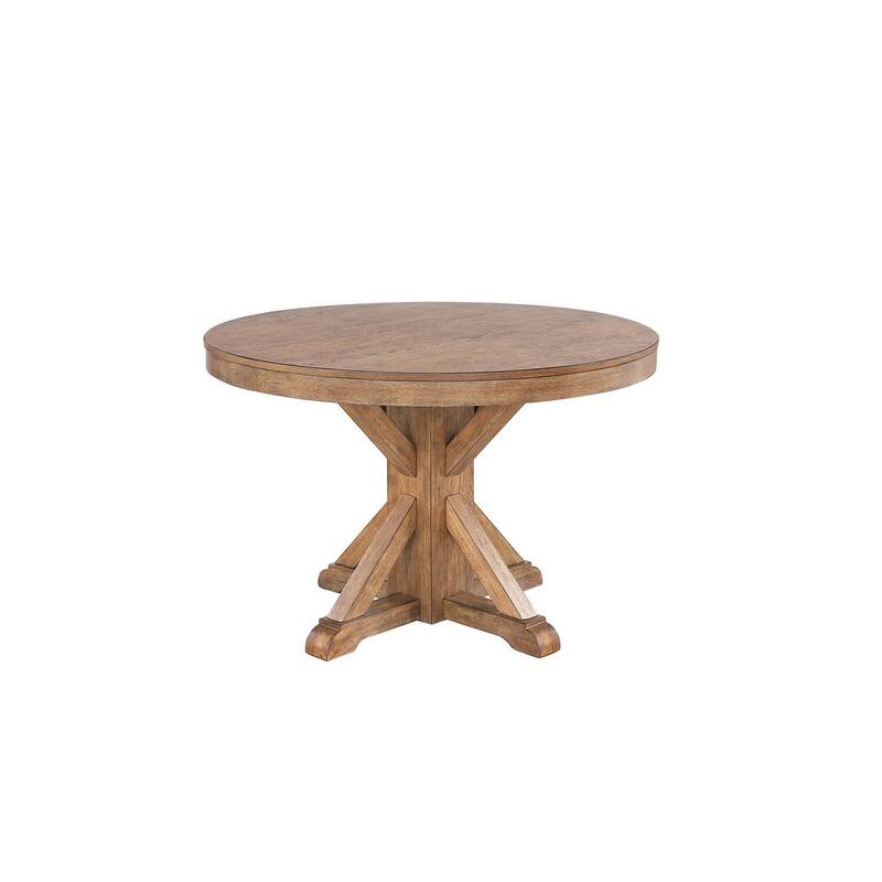Round Solid Top Dining Set in Seadrift and Black- 5-piece set