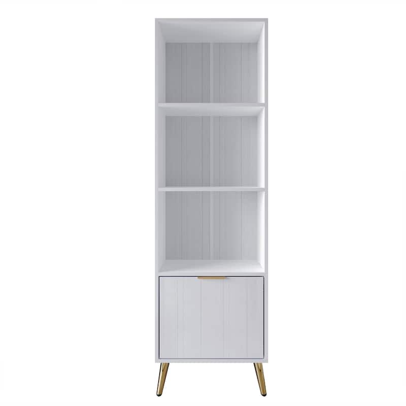 CraftPorch Elegance TV Stand Console with 2 Bookcase Living Room Set
