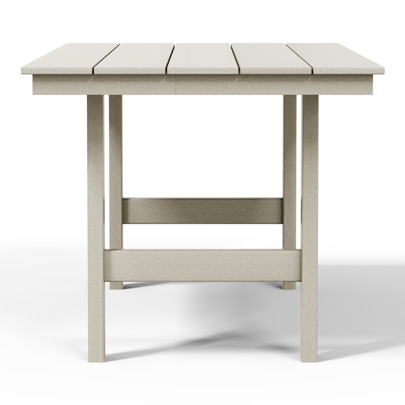 Polytrends Shoreside 66 Inch By 34 Inch Rectangular Patio Dining Table