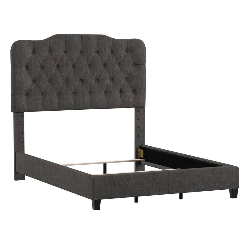 Ginny Adjustable Diamond-tufted Camel Back Bed by iNSPIRE Q Classic