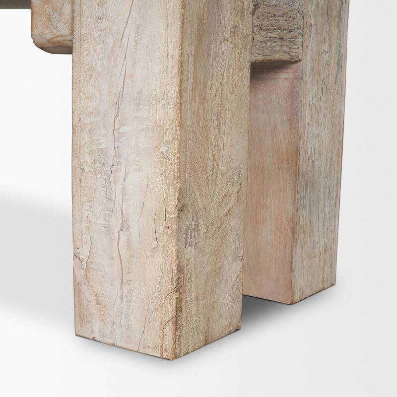 McArthur 64" Whitewash Reclaimed Wood Bench - 64.0L x 16.0W x 18.0H