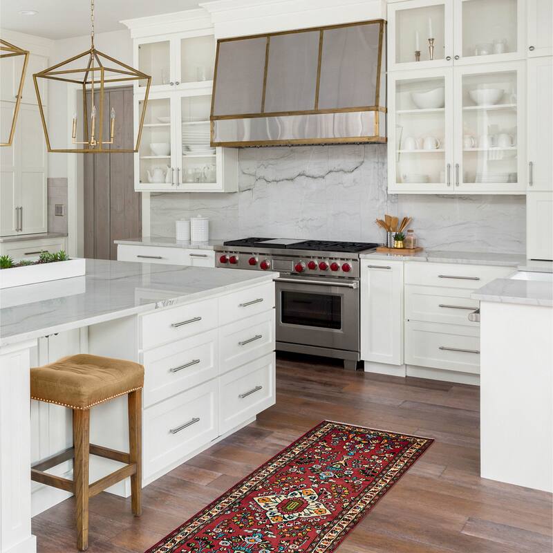 ECARPETGALLERY Hand-knotted Anadol Red Wool Rug - 2'7 x 8'11