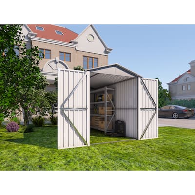 GDFStudio - Ethan Marshall Durable Motorcycle Outdoor Storage Shed with Window and Spacious Design