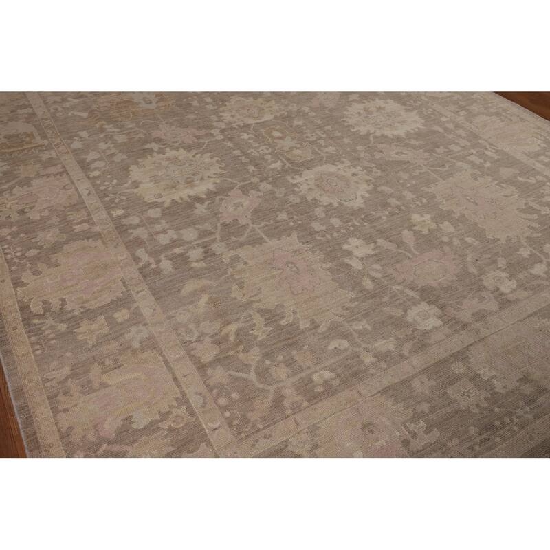 Vegetable Dye Oushak Area Rug Turkish Hand-Knotted Wool Carpet - 8'1"x 10'0"