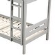 preview thumbnail 5 of 3, Gray Twin/Twin Bunk Bed with Ladder