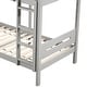 preview thumbnail 6 of 11, Twin over Twin Bunk Bed with Removable Ladder & Hanger, Grey
