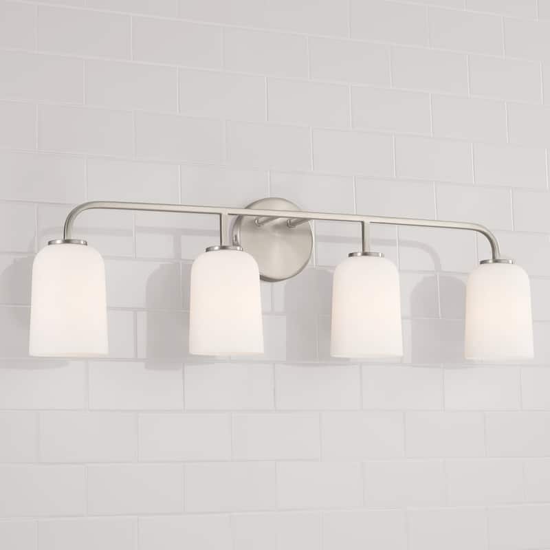 Lawson 4-light Bath/ Vanity Fixture w/ Soft White Glass
