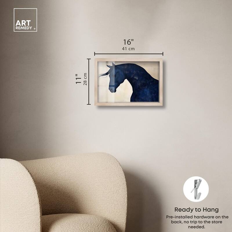 Blue Horse I Shadowbox by Art Remedy