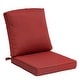 preview thumbnail 9 of 128, 21 W x 22 D in. Deep Seat Outdoor Cushion Set by Crestlive Products 1-Seater - CHILI