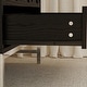 preview thumbnail 14 of 16, 31.5 Inch Wide Nightstand with 3 Drawers Black Wooden Bedside Table