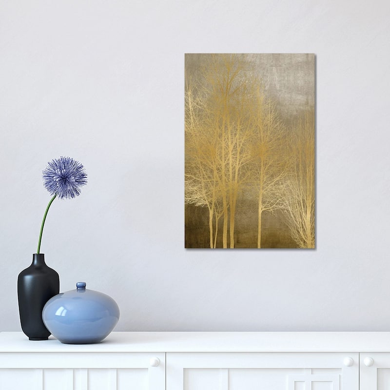 iCanvas "Gold Trees On Brown Panel I" by Kate Bennett Canvas Print - 18x12x1.5