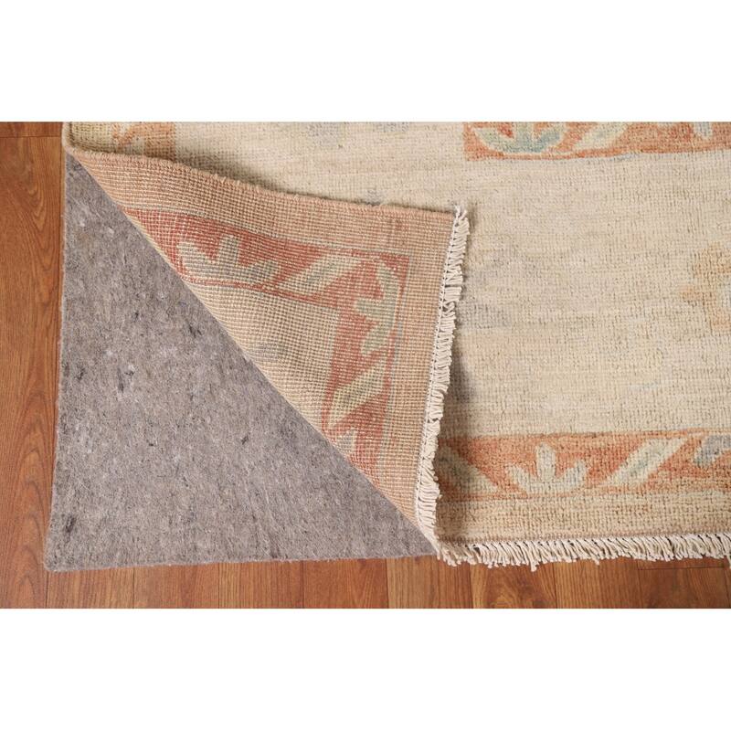 Floral Oushak Turkish Rug Hand-knotted Wool Carpet - 9'2"x 11'9"