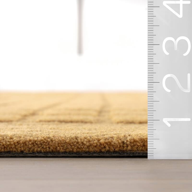 Fritz Checkered Wool Area Rug