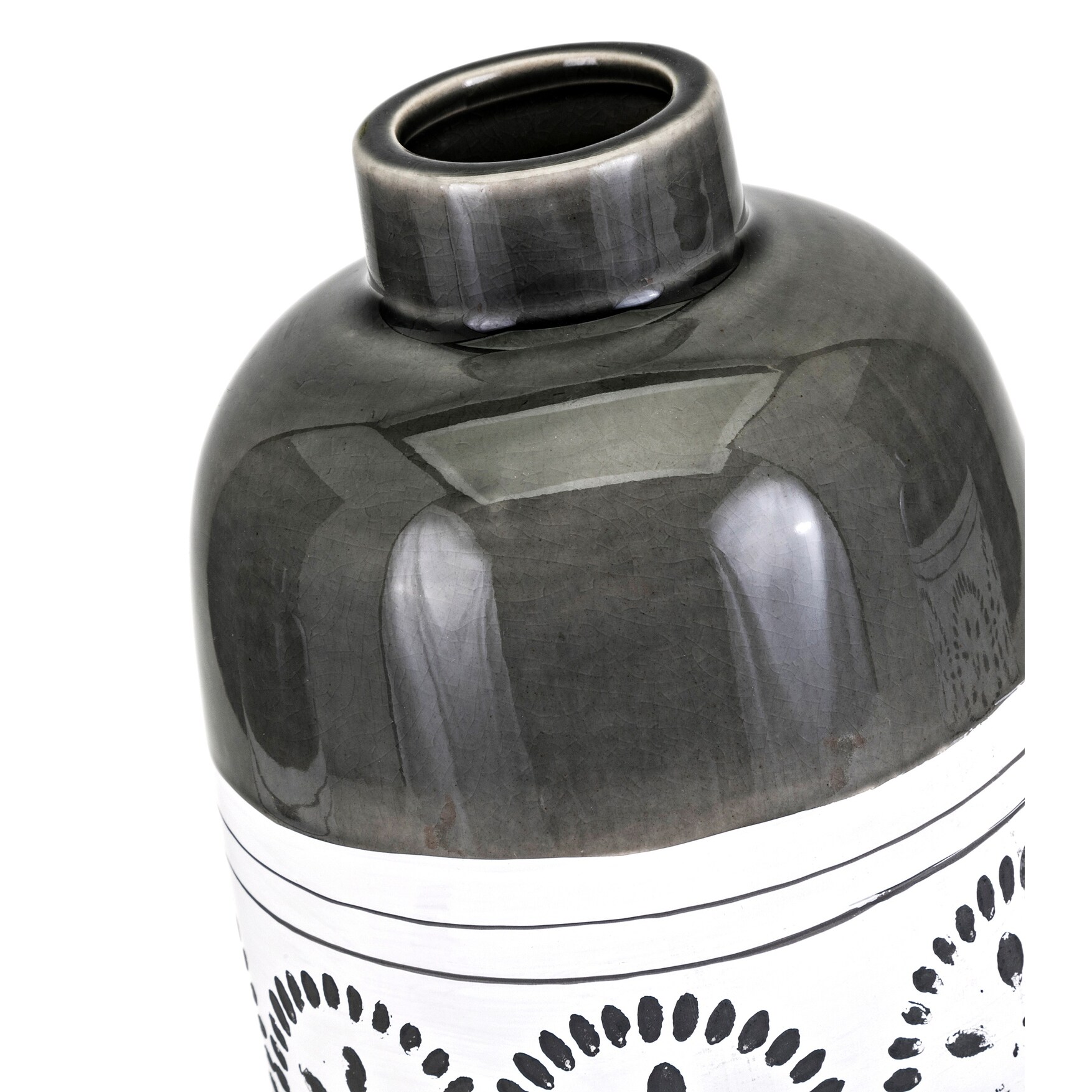 Shop Set Of 2 Black And White Glossy Finished Decorative Brooke