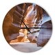 preview thumbnail 8 of 8, Designart 'Antelope Canyon Glow Inside' Oversized Modern Wall CLock
