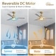 preview thumbnail 18 of 86, Sofucor 48/52 Inch Ceiling Fan with Light, Solid Wood Blades for Living Room, Bedroom,Smart Optional