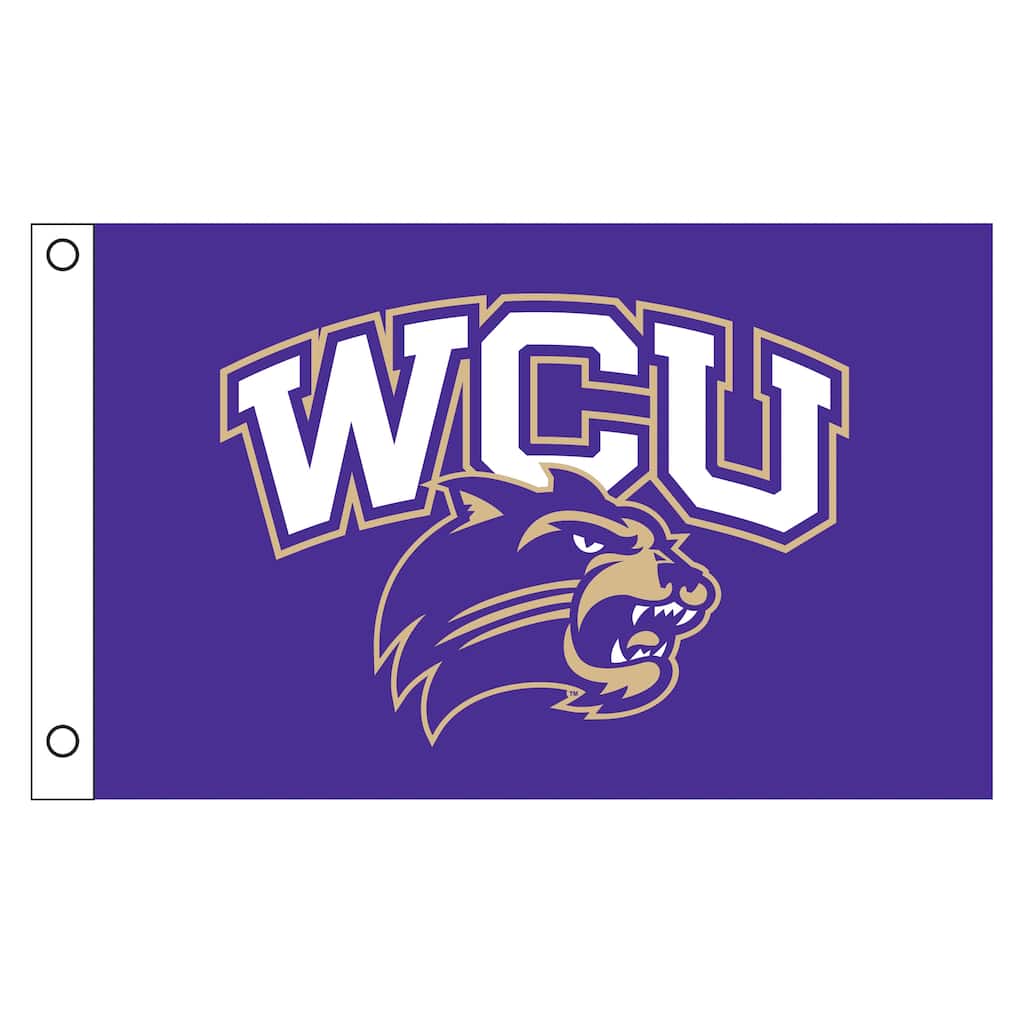 Western Carolina University Single Sided Flag w/ 2 Grommets, 3'x5'