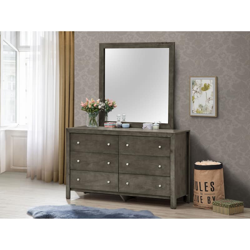 Burlington 6-drawer Dresser - Grey