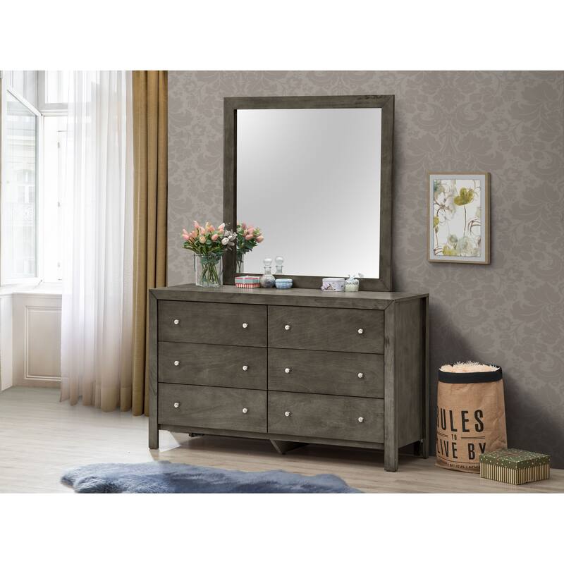 Burlington Bedroom Mirror - Grey