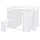 preview thumbnail 9 of 30, Full Size Bunk Bed with Wardrobe,Desk and Storage