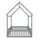 preview thumbnail 24 of 33, Wood House Bed with Fence and Door