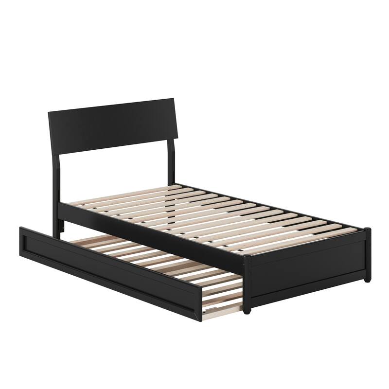 Norla Wood Platform Bed with Trundle