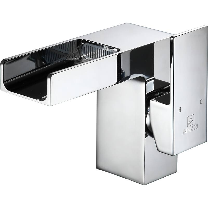 ANZZI Zhona Single Hole Single-handle Low-arc Bathroom Faucet in Polished Chrome