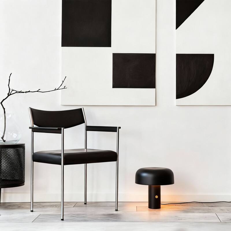 Anita LED 12.2 in Sanded Matte Black Modern Contemporary Round Dome Dimmable Bedside Nightstand Desk Lamp