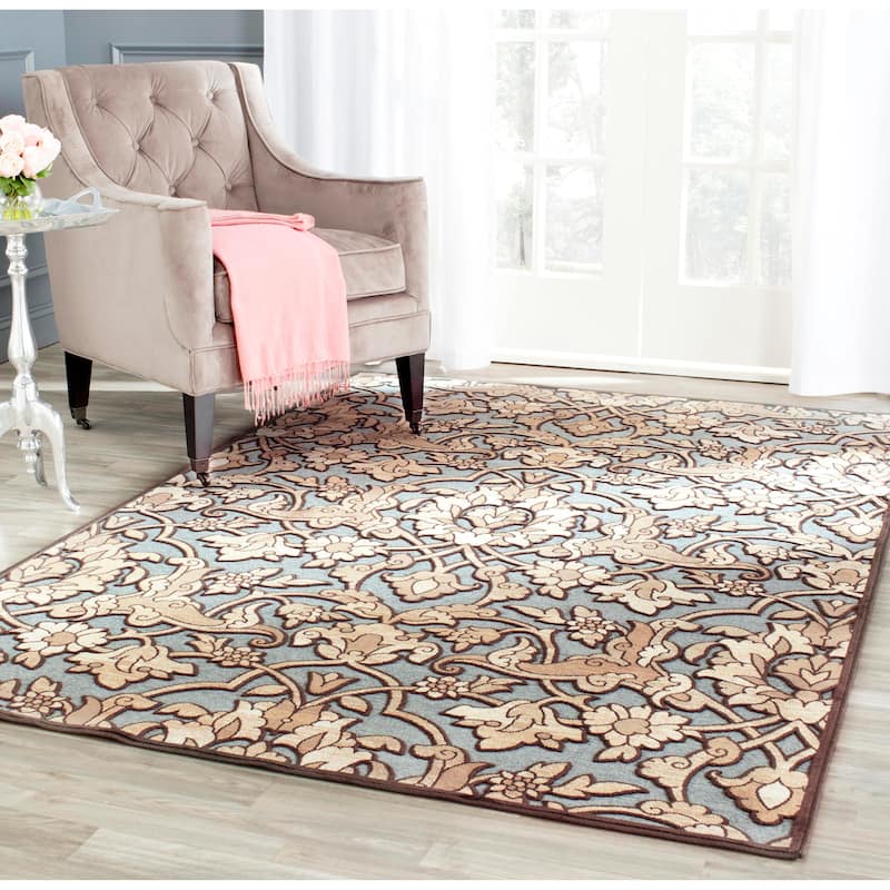 SAFAVIEH Paradise Leva Modern Viscose Rug - 3'3" x 5'7" - Soft Anthracite/Anthracite