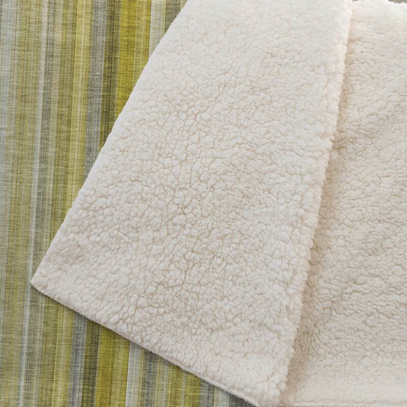 Premium Machine Washable Contemporary Stripe Sherpa Throw Blanket