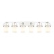 preview thumbnail 28 of 28, Innovations Lighting Pilaster II Cylinder - 6 Light 7" Wall-Mounted Bath Vanity Light Polished Chrome/Matte White