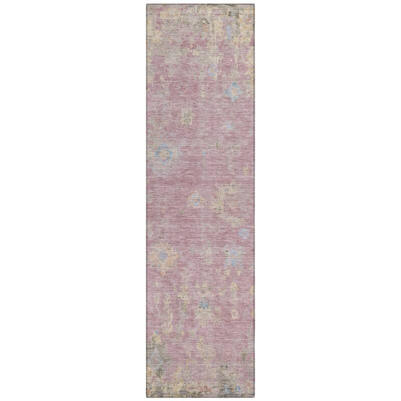 Machine Washable Indoor/ Outdoor Vintage Traditional Chantille Rug