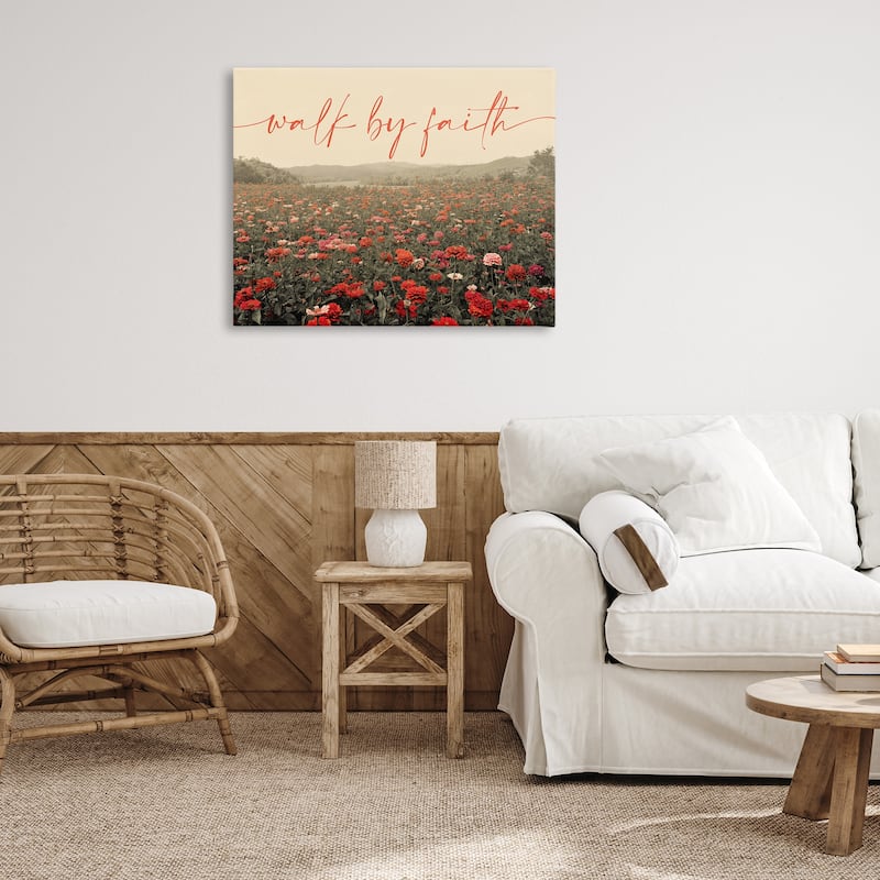 Stupell Walk By Faith Garden Canvas Wall Art Design By GAIL PECK