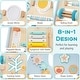 preview thumbnail 6 of 7, Wooden Baby Walker Push and Pull Learning Activity Center with Wheels-Blue - Multi