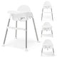 preview thumbnail 7 of 5, 4-in-1 Convertible Baby High Chair w/ Removable Double Tray& Footrest White