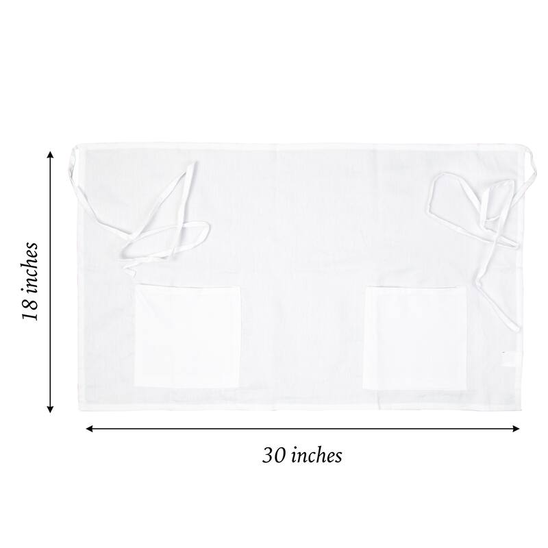 Arkwright Home Half Bistro Aprons - 12 Pack - 18x30