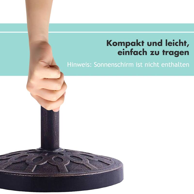 18" Round Umbrella Base Stand Heavy Duty Outdoor Stand