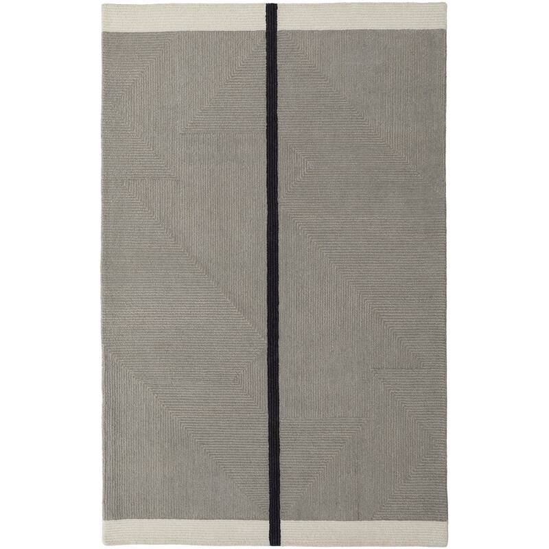 Wiqis Hand Tufted Geometric Abstract Stain Resistant Area Rug By HomeRoots - 36' X '24' X '0.59