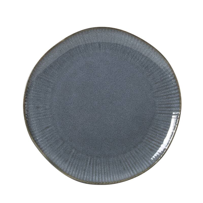 Gibson Elite Sandy Pines Stoneware Plates and Bowls Set - 12 Piece Reactive Glaze Dinnerware Set - Service for 4