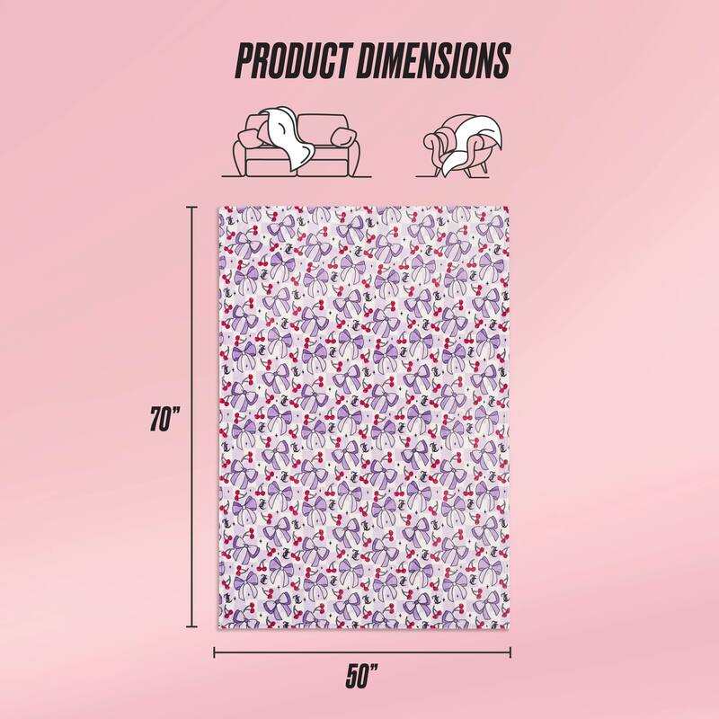 Juicy Couture 50"x70" Plush Kids Throw Blankets
