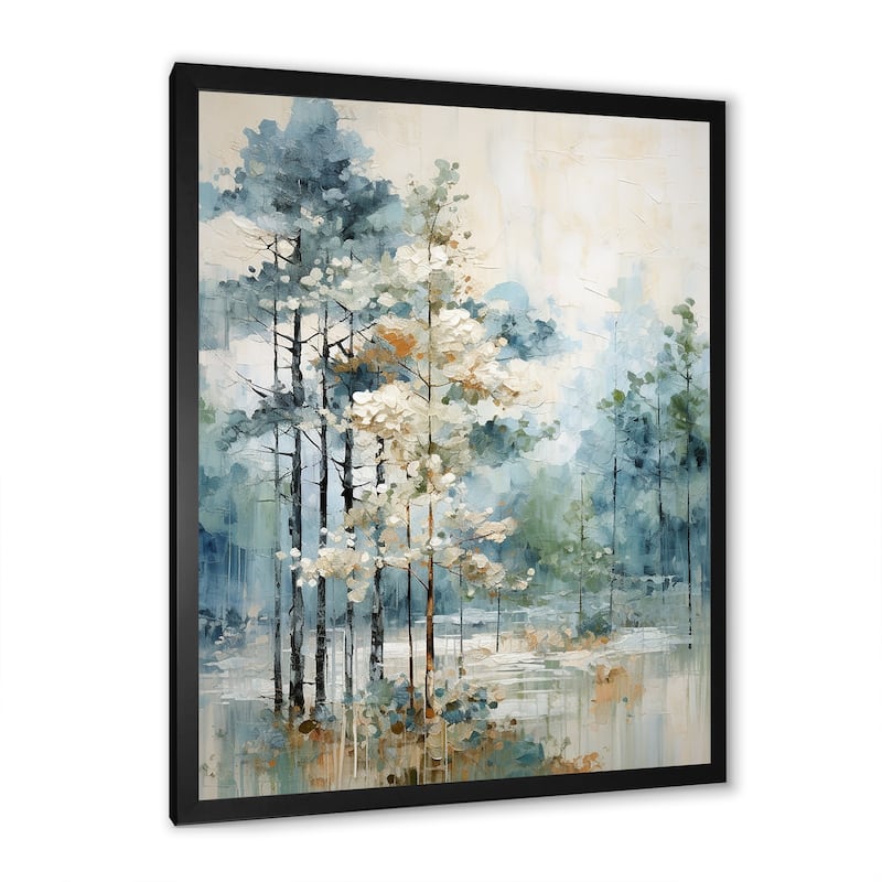 Designart "Pine Tree Enchanted Forest II" Tree Pine Framed Wall Decor