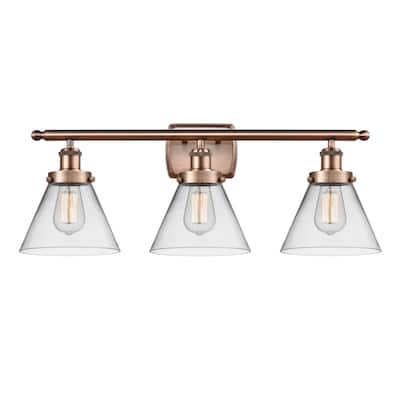 Innovations Lighting 916-3W-13-28 Cone Vanity Cone 3 Light 28" Wide