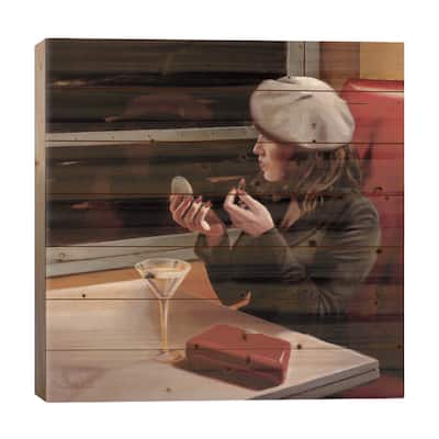 Dry Martini Crop II Print On Wood by Myles Sullivan - Multi-Color