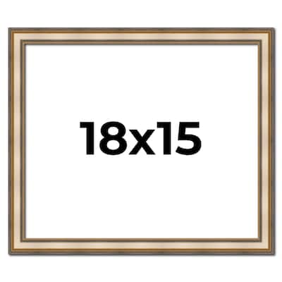18x15 Frame Gold Solid Wood Shadow Box Width 1.5 Inches | Interior Frame Depth 2 3/8 Inches