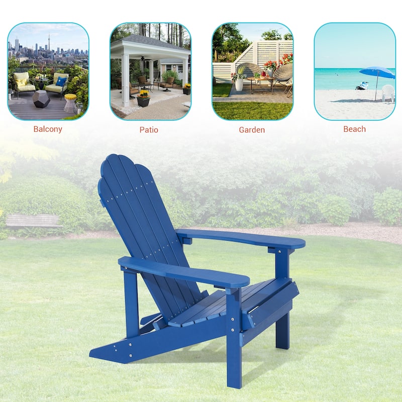 BONOSUKI 2pcs Outdoor Adirondack Chair,HIPS Patio Chair Set